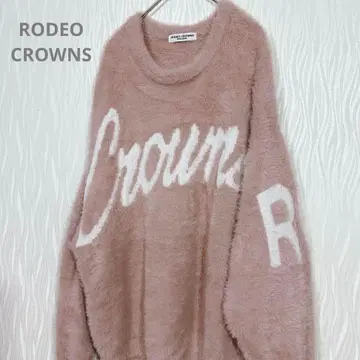 RODEO CROWNS 로데오 크라운 새상품급 로고 핑크 긴팔 스웨터