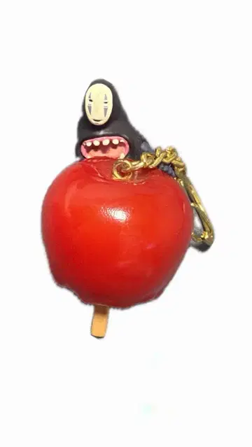 미사용 새상품 카오나시 사과 모양 키링