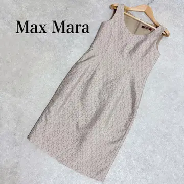 Max Mara 슬리브리스 자수 슬리브리스 원피스 올 패턴