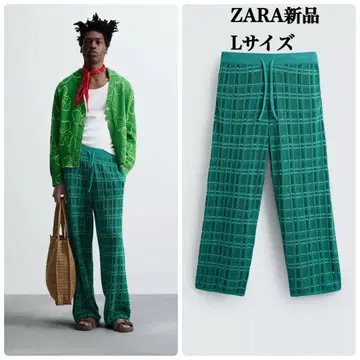 완판템 ZARA 콜라보 자카드 니트 팬츠 L 택 포함 새상품