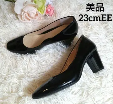 미사용품급 pitti 피티 에나멜 펌프스 블랙 23cmEE