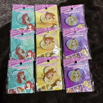 디즈니 프린세스 헤어 액세서리 총 9개 미개봉