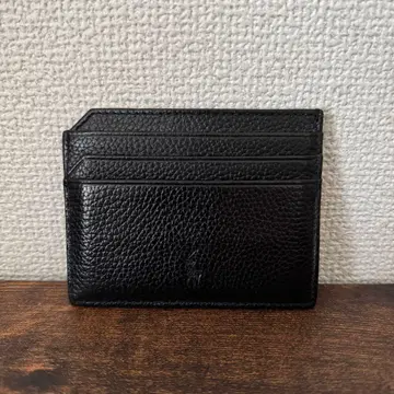 폴로 랄프 로렌 가죽 카드 케이스 블랙