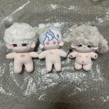한국 봉제 인형 10cm 무속성 봉제 인형 3체 세트