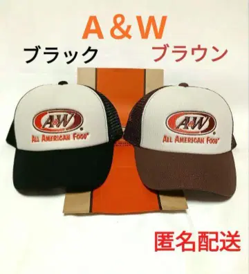 A&W 캡 트래커 캡 메쉬 캡 블랙 & 브라운