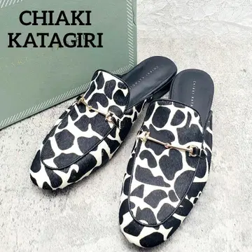 새상품 CHIAKI KATAGIRI 치아키카타기리 소 패턴 송치 뮬 37