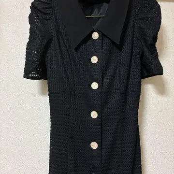 리젝시 러셀 레이스 머메이드 원피스 블랙