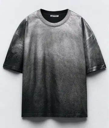 [미사용 새상품] 자라 ZARA 메탈릭 티셔츠 컷소