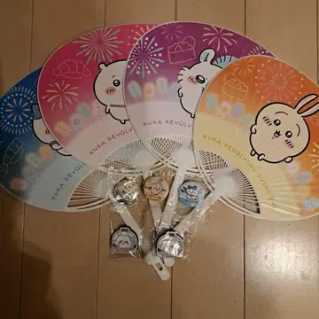 쿠라스시 치이카와 (먼작귀) 부채 컴플리트 캔뱃지 마그넷 시트
