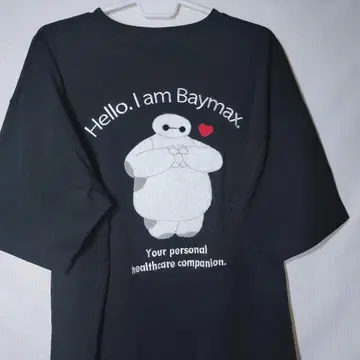 새상품 티셔츠 L 베이맥스 하트 포즈 디즈니 사가라 자수 반팔