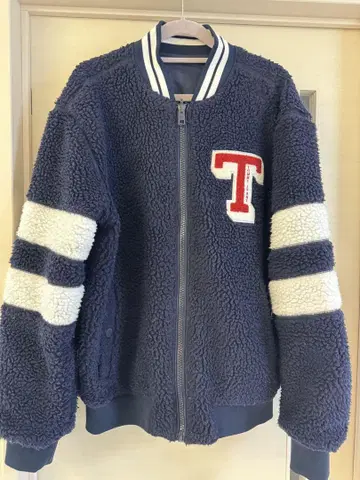 TOMMY JEANS 남성용 리버서블 보아 보머 블루종