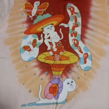 RIPNDIP 컬러풀 타이다이 티셔츠