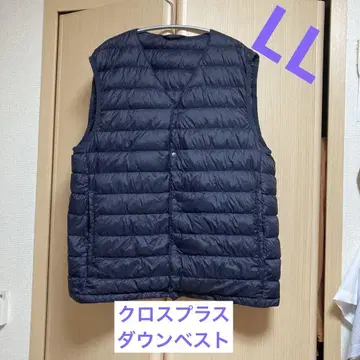 크로스플러스 얇은 소재 다운 베스트 LL