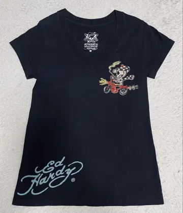 Ed Hardy 반팔 티셔츠 S 블랙 스컬 큐빅 에드하디