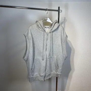 BLITE 베스트 후드티 민소매 그레이