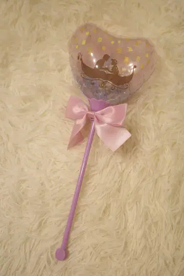 디즈니 하트형 스틱 벌룬 라푼젤