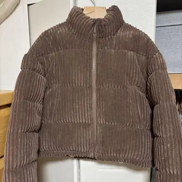 코듀로이 퍼프 자켓 브라운
