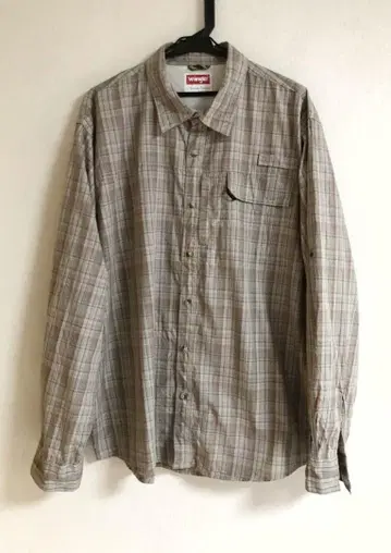 구제 의류 Wrangler 랭글러 긴팔 체크 무늬 아웃도어 셔츠 XL