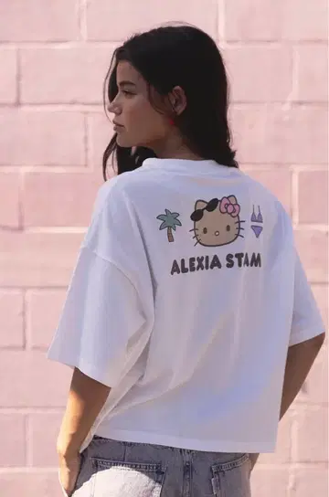 ALEXIA STAM 헬로키티 크롭 티셔츠