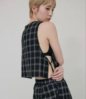 lit Check Side Knot Tops