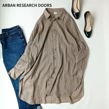 새상품급 24ss 어반 리서치 도어스 넉넉한 라미 코튼 빅 셔츠 긴팔 d