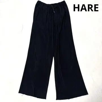 HARE 플리츠 팬츠 하레 블랙 프리 사이즈