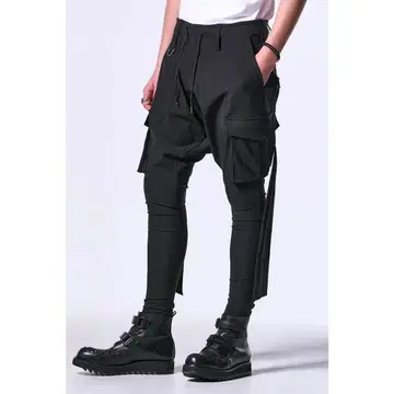 kiryuyrik 25SS 하이텐션 저지 사루엘 카고 팬츠 XS