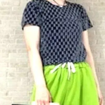RAY BEAMS 오팔 체크 하프 슬리브 T셔츠 SIZE S