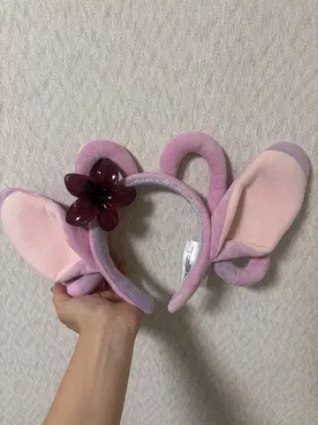 상하이 디즈니 리조트 스티치 머리띠 엔젤 핑크