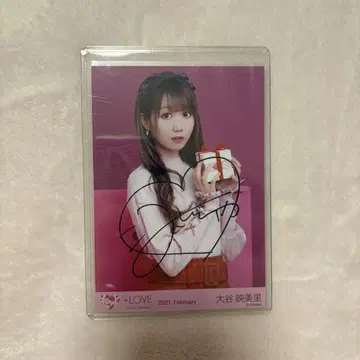 이코러브 오타니 에미리 발렌타인 2021 2월 브로마이드 친필