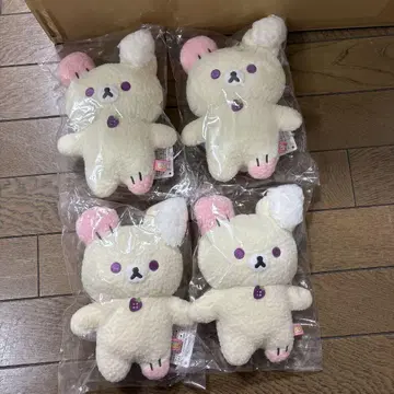 곰 모양 봉제 인형 4개 봉제 인형 게임 리락쿠마 토끼 봉제 인형