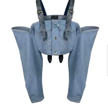 [인기 완판템] M.Y.O.B DENIM OFF SHOULDER TOPS