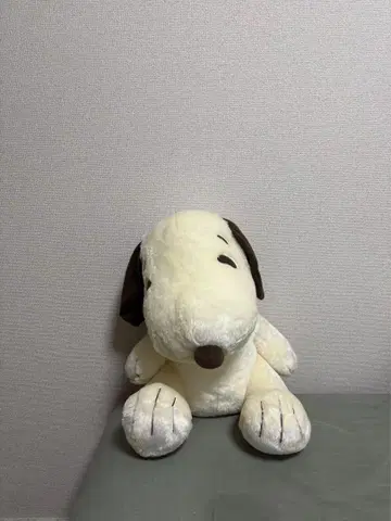 스누피 봉제 인형 크림색 3개 세트