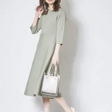 [미사용] natural couture 미 실루엣 니트 원피스 민트