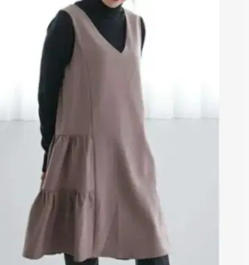 Myu 사이드 티어드 원피스 점퍼 스커트 핑크 잔스카