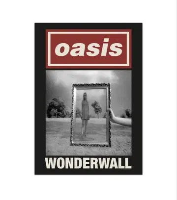 오아시스 Wonderwall Single Cover Poster