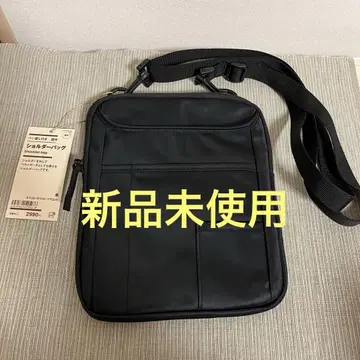 무인양품 펜꽂이 부착 발수 숄더백 블랙