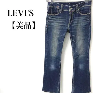 [ 새상품급 ] LEVI'S 소가죽 라벨 부츠컷 청바지 데님 팬츠