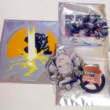 오버워치 팝업 라인하르트 아크릴 스탠드 스티커