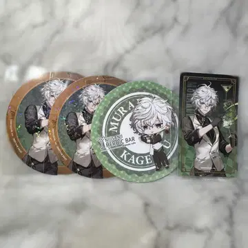 애니메이트 카페 HEROIC BAR 무리구모 카게츠 코스터 칵테일 카드