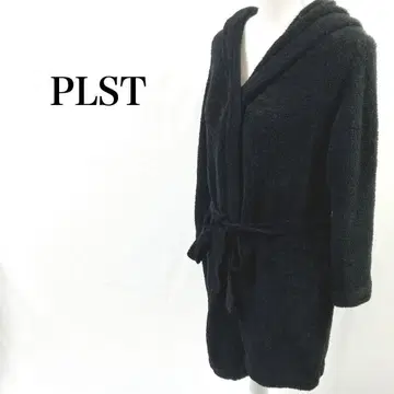 PLST 룸웨어 입는 담요 후드 허리 끈 포함 목욕 가운 가운