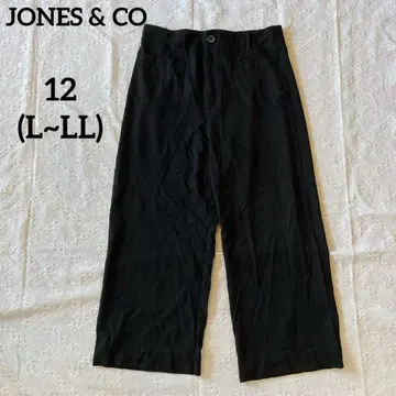 JONES & CO [ 12/L-LL ] 블랙 와이드 팬츠 심플