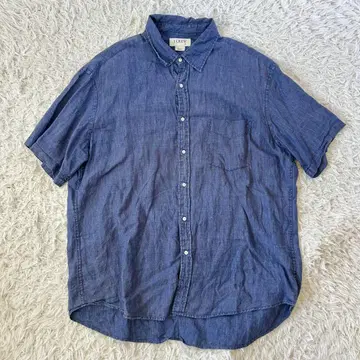 J.CREW 린넨 셔츠 반팔 XL 90s 00s 홍콩 제 제이크루