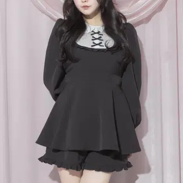 pium 라운드 프릴 바이컬러 셋업 셋업