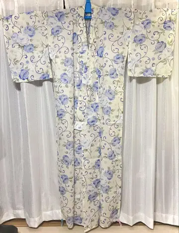 꽃무늬 유카타 파랑