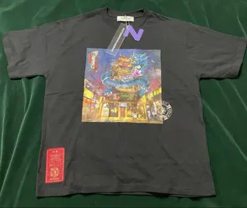 사랑의 페가수스 카코류 Vintage Print Tee (Black) M