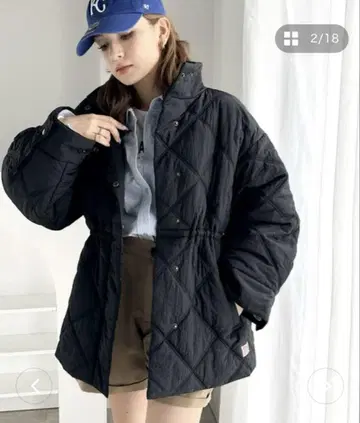 클래식 엘프 퀼팅 자켓 블랙
