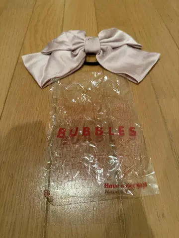 BUBBLES 핑크 리본 헤어 밴드 새틴 소재