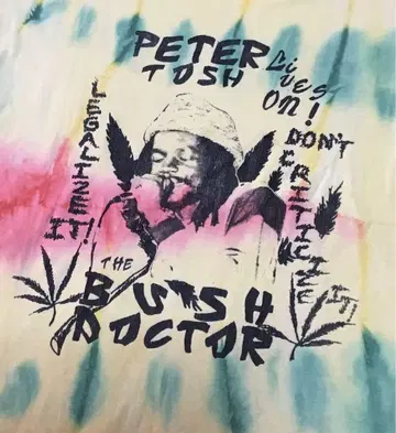 90년대 레어 PETER TOSH 타이다이 티셔츠