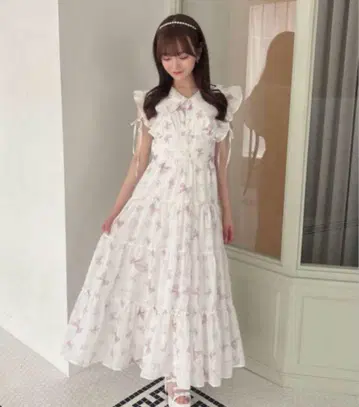 evelyn 오리지널 리본 무늬 OP